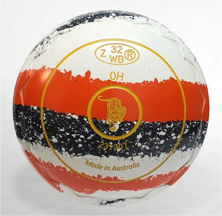 READYMADE - Optima Size 0 Grip ZScoop Colour Rainbow Onyx-White-Orange Logo Tiger Date stamp 32